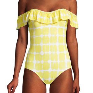 Lands' End Off-The-Shoulder 1 Pc Swimsuit